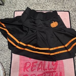 Spirit Black Skirt with Orange Stripes